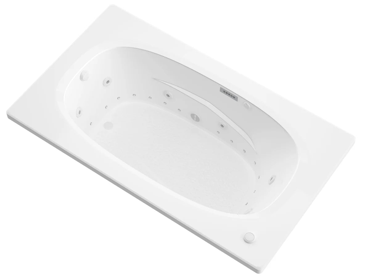 Polaris  42 in. x 71in. Air and Whirlpool Jetted Bathtub in White with Reversible Drain