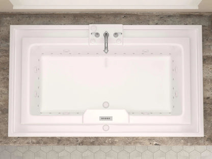 Infinity 46 x 78 Rectangular Air and Whirlpool Jetted Bathtub in White with Reversible Drain