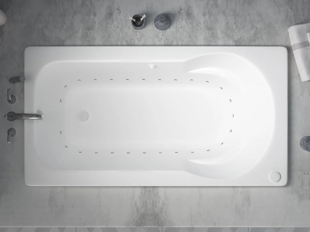Zepher 32 x 60 Rectangular Air Jetted Bathtub with Reversible Drain