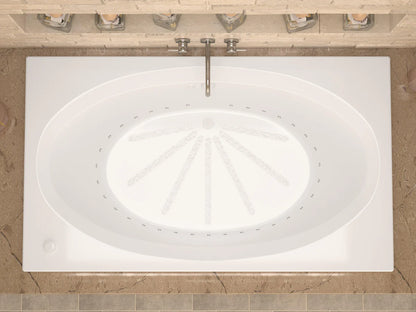 Vogue 42 x 72 Rectangular Air Jetted Bathtub with Reversible Drain