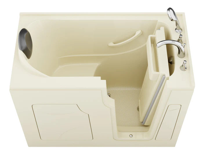 Coupe Premier 53 - 60 in x 28 in. Right Drain Soaking Walk-in Tub in Biscuit