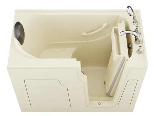 Coupe Premier 53 - 60 in x 28 in. Right Drain Soaking Walk-in Tub in Biscuit