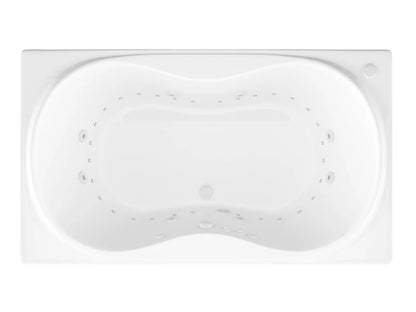 Whisper 36 x 72 Rectangular Air & Whirlpool Jetted Bathtub with Reversible Drain