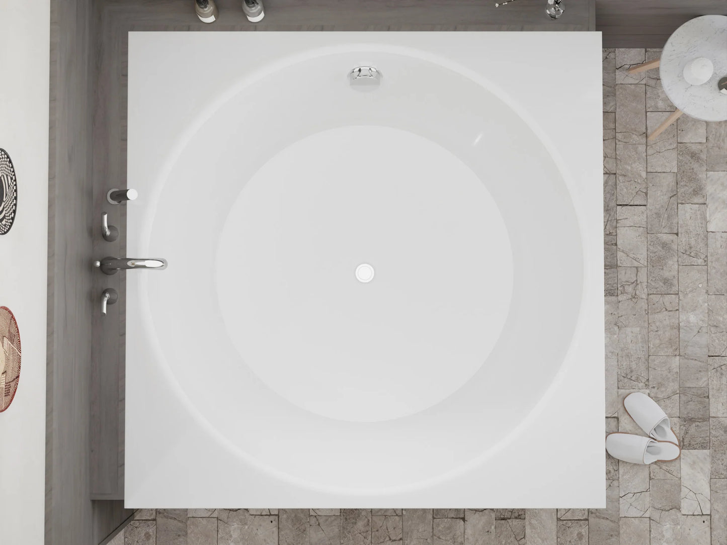 Abyss 59" Freestanding Bathtub in White