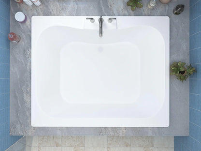 Neptune 40 x 60 Rectangular Soaking Bathtub with Reversible Drain
