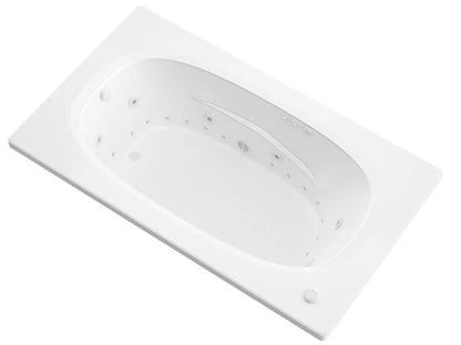 Tigers Eye 65 in. x 42 in. Rectangular Whirlpool and Air Bathtub with Left Drain and VS Jets and Aroma in Glossy White