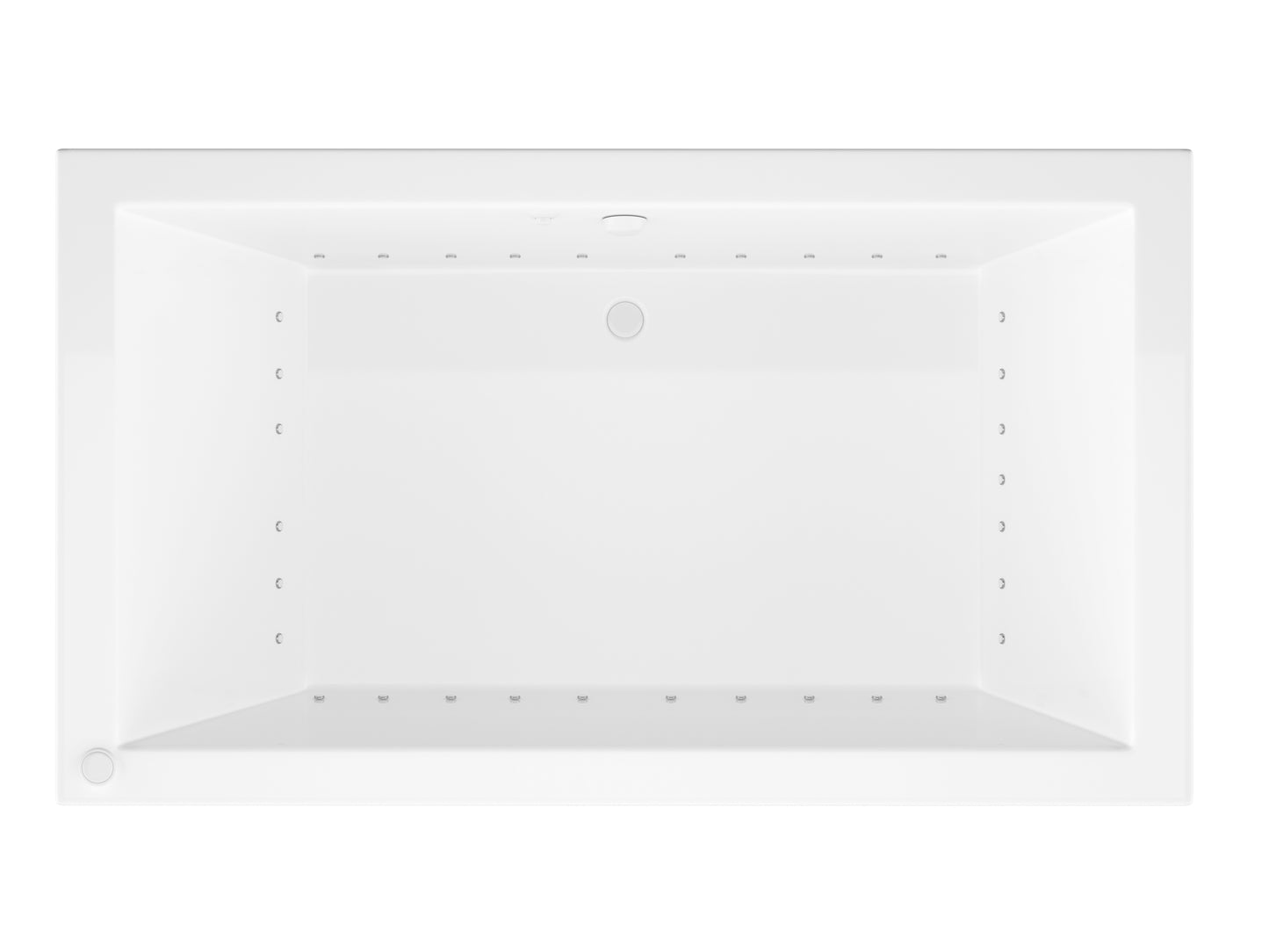 Venetian 42 x 72 Rectangular Air Jetted Bathtub with Reversible Drain