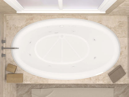 Atlantis Whirlpools Petite 44 x 78 Oval Whirlpool Jetted Bathtub