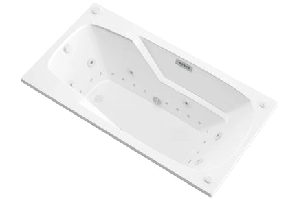 Eros 32 x 60 Rectangular Air & Whirlpool Jetted Bathtub with Reversible Drain