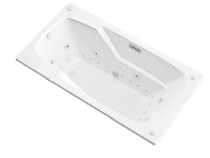 Eros  36 x 60 Rectangular Air and Whirlpool Jetted Bathtub in White with Reversible Drain
