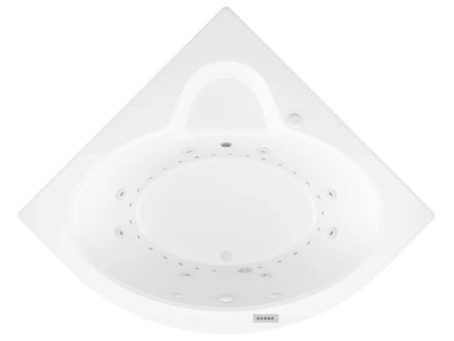 Alexandria 60 in. x 60 in. Corner Air and Whirlpool Jetted Bathtub with Left Drain in White
