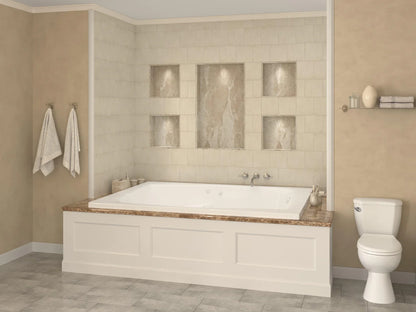 Amethyst Series 72 in. x 54 in. Rectangular Whirlpool Bathtub with Right Drain and V-Style Back Jets in Glossy White