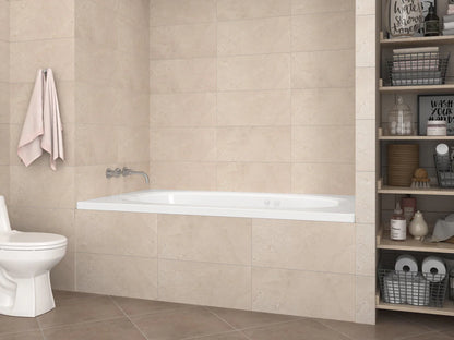 Tigers Eye Series 71 in. x 42 in. Rectangular Whirlpool Bathtub with Left Drain and V-Style Back Jets in Glossy White
