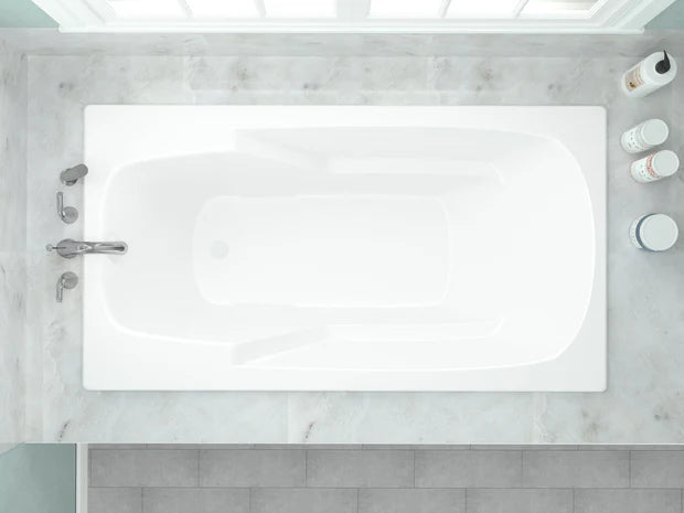 Eros 36 x 72 Rectangular Soaking Bathtub with Reversible Drain
