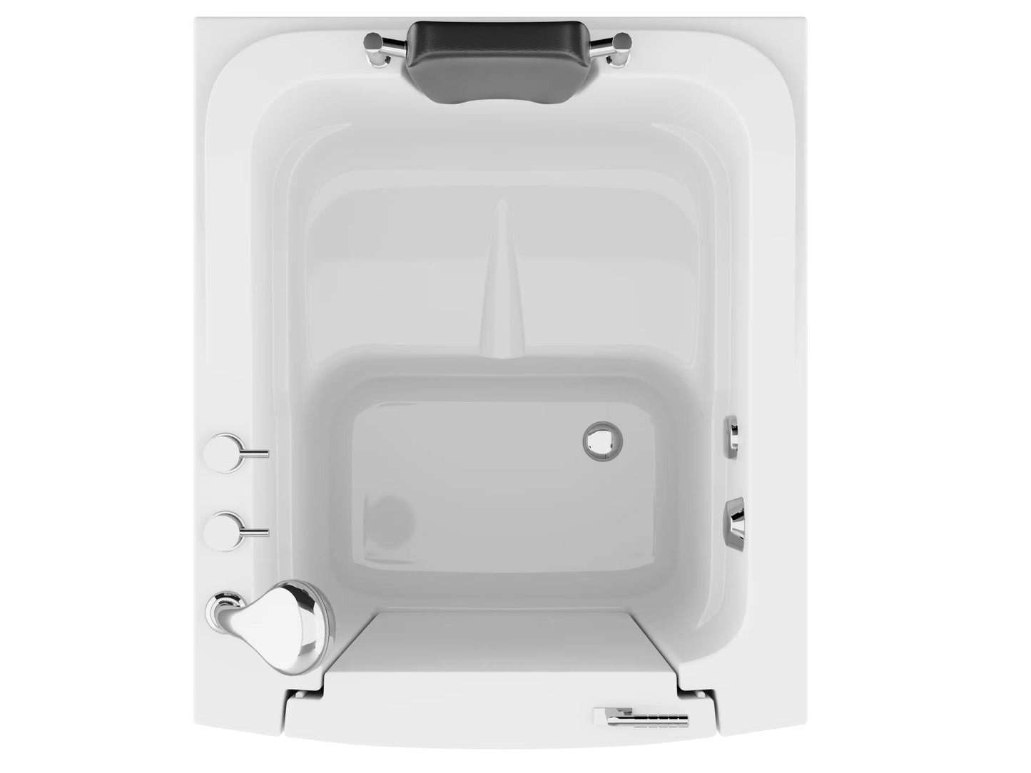 Coupe Series 32 in. x 38 in. Left Swinging Door Walk-In Soaking Tub with Left Swinging Door in White