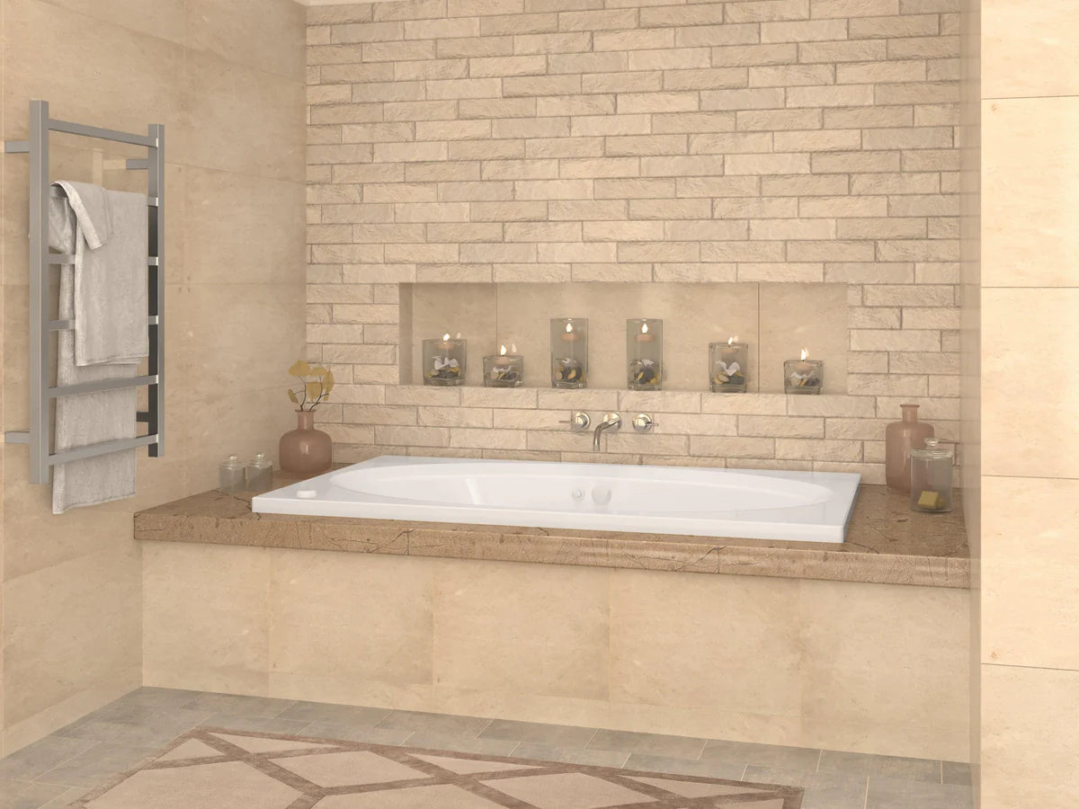 Vogue 42 x 72 Rectangular Air Jetted Bathtub with Reversible Drain