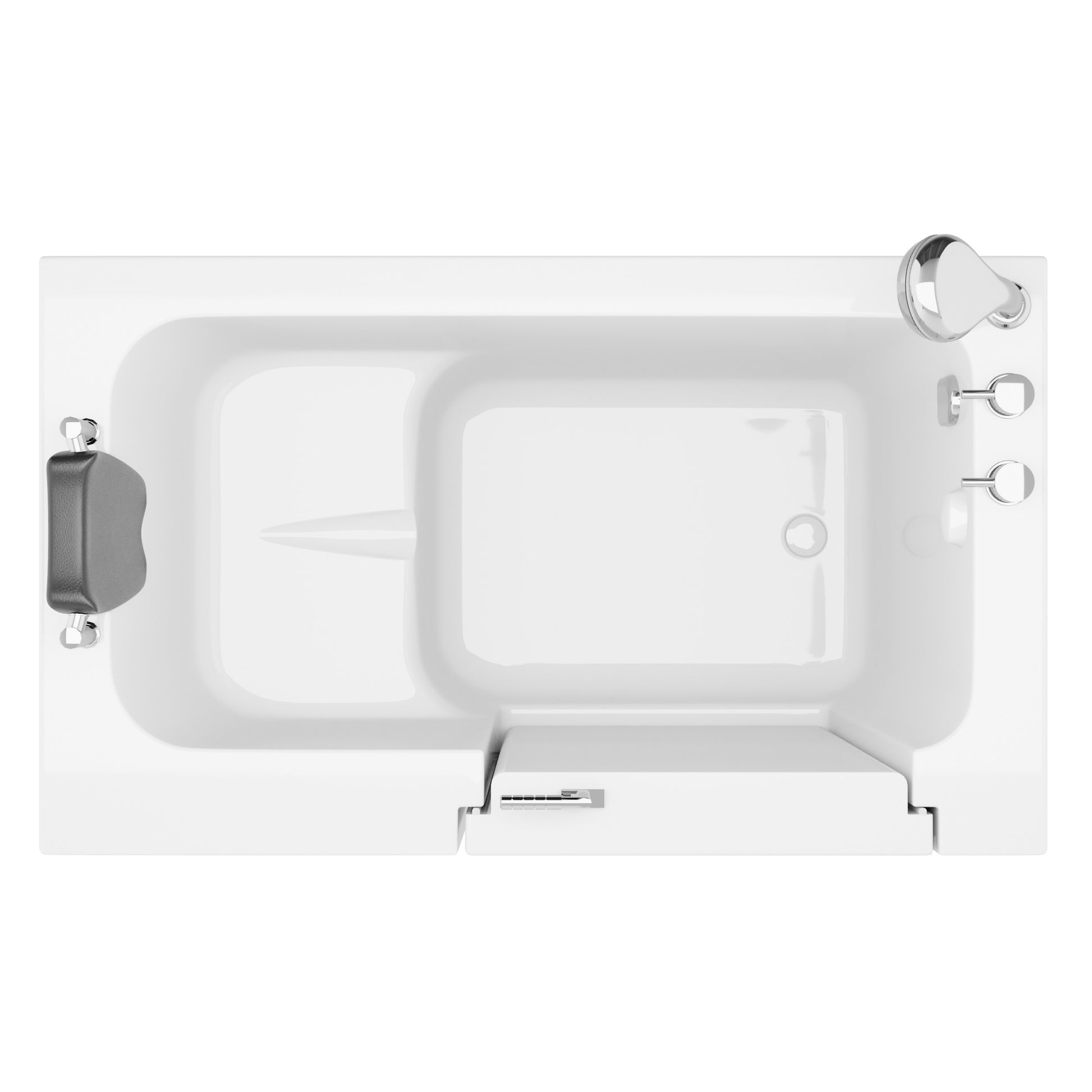 MediTub Collection 27x47 right-side drain jetted alcove bathtub, white with faucet set