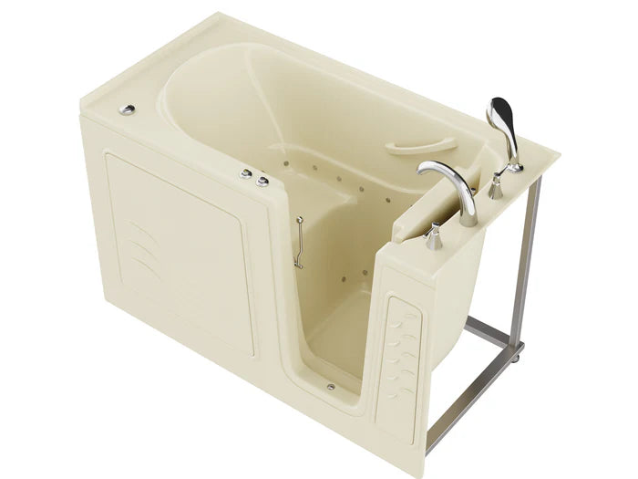 Coupe Series 30 in. x 60 in. Right Drain Quick Fill Walk-In Air Tub in Biscuit