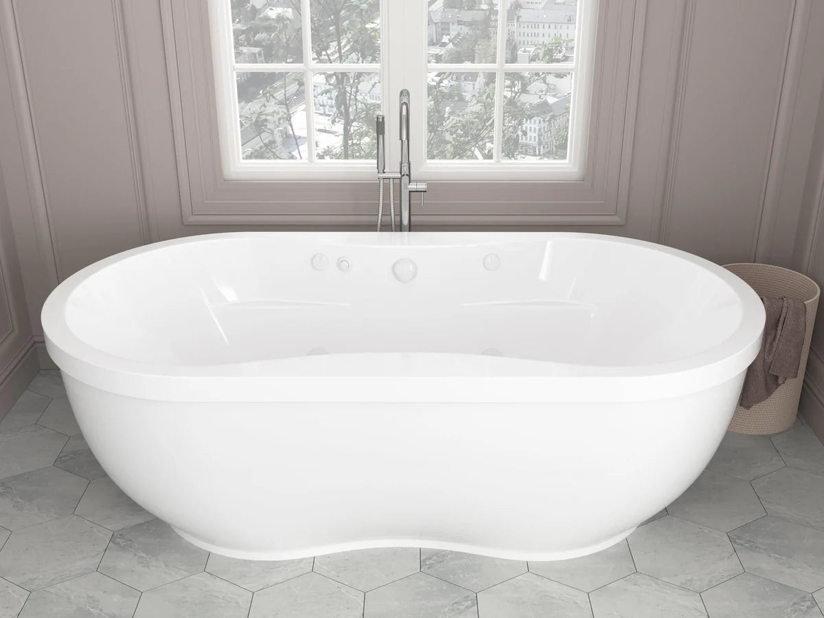 Atlantis Whirlpools Embrace 34 x 71 Oval Freestanding Whirlpool Jetted Bathtub