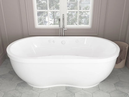 Atlantis Whirlpools Embrace 34 x 71 Oval Freestanding Whirlpool Jetted Bathtub