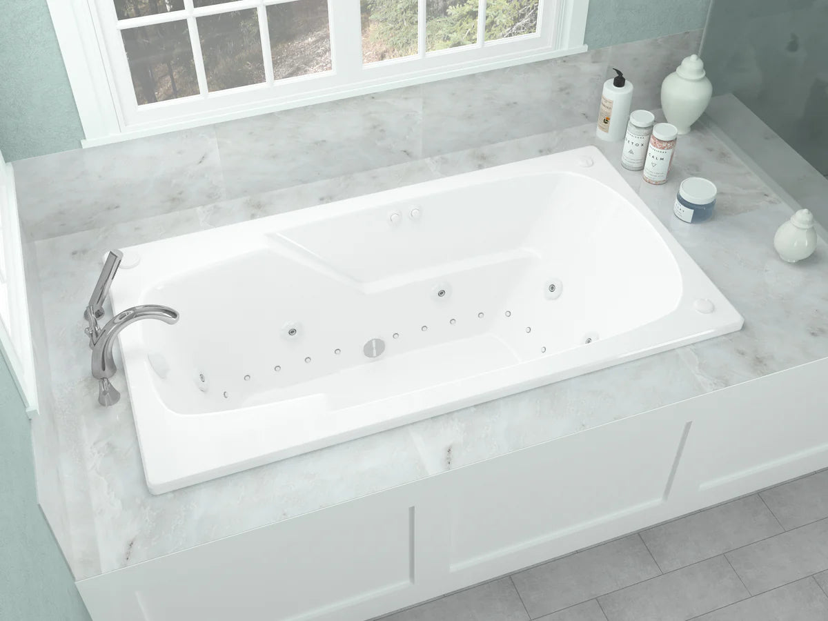 Eros 32 x 60 Rectangular Air & Whirlpool Jetted Bathtub with Reversible Drain