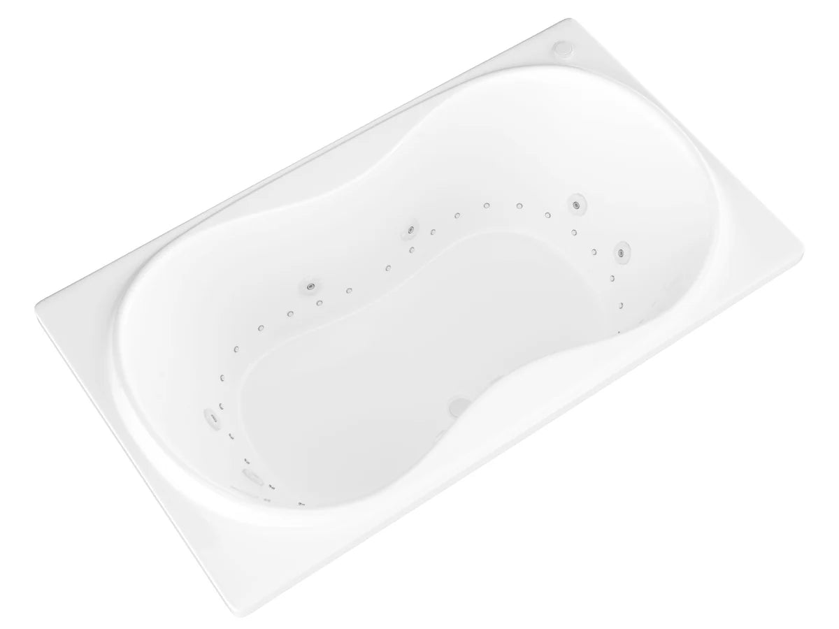 Whisper 36 x 72 Rectangular Air & Whirlpool Jetted Bathtub with Reversible Drain