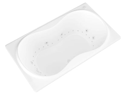 Whisper 42 x 72 Rectangular Air & Whirlpool Jetted Bathtub with Reversible Drain