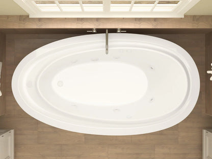 Atlantis Whirlpools Breeze 38 x 71 Oval Freestanding Whirlpool Jetted Bathtub