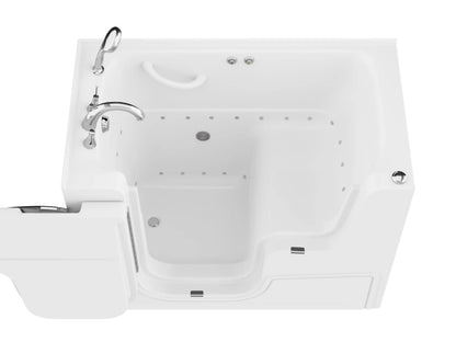 Coupe Series 29 in. x 53 in. Right Drain Wheelchair Access Walk-In Air Tub in White
