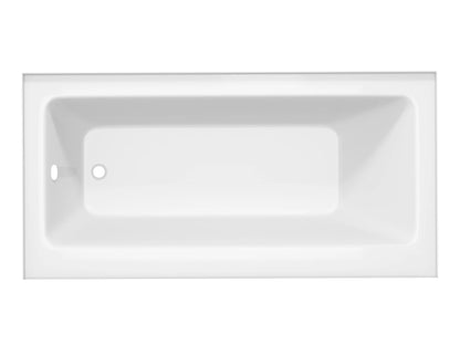 Saba 60 in. Left Drain Soaking Front Skirted Bathtub in White