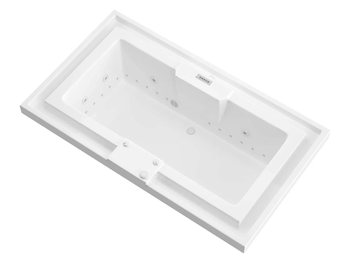 Infinity 46 x 78 Rectangular Air and Whirlpool Jetted Bathtub in White with Reversible Drain