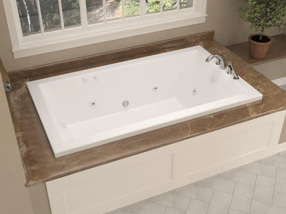 Sapphire Series 60 in. x 42 in. Rectangular Whirlpool Bathtub with Right Drain and V-Style Back Jets in Glossy White