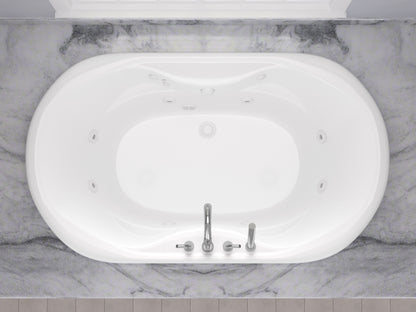 Atlantis Whirlpools Indulgence 41 x 70 Oval Whirlpool Jetted Bathtub