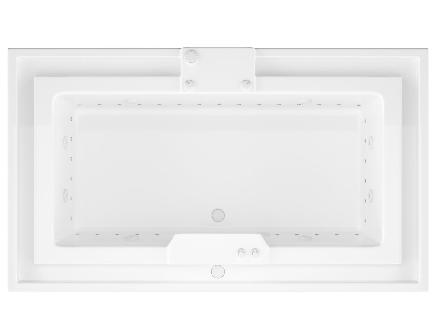 Infinity 46 x 78 Rectangular Whirlpool and Air Bathtub with Center drain and VS Jets and Aroma in Glossy White