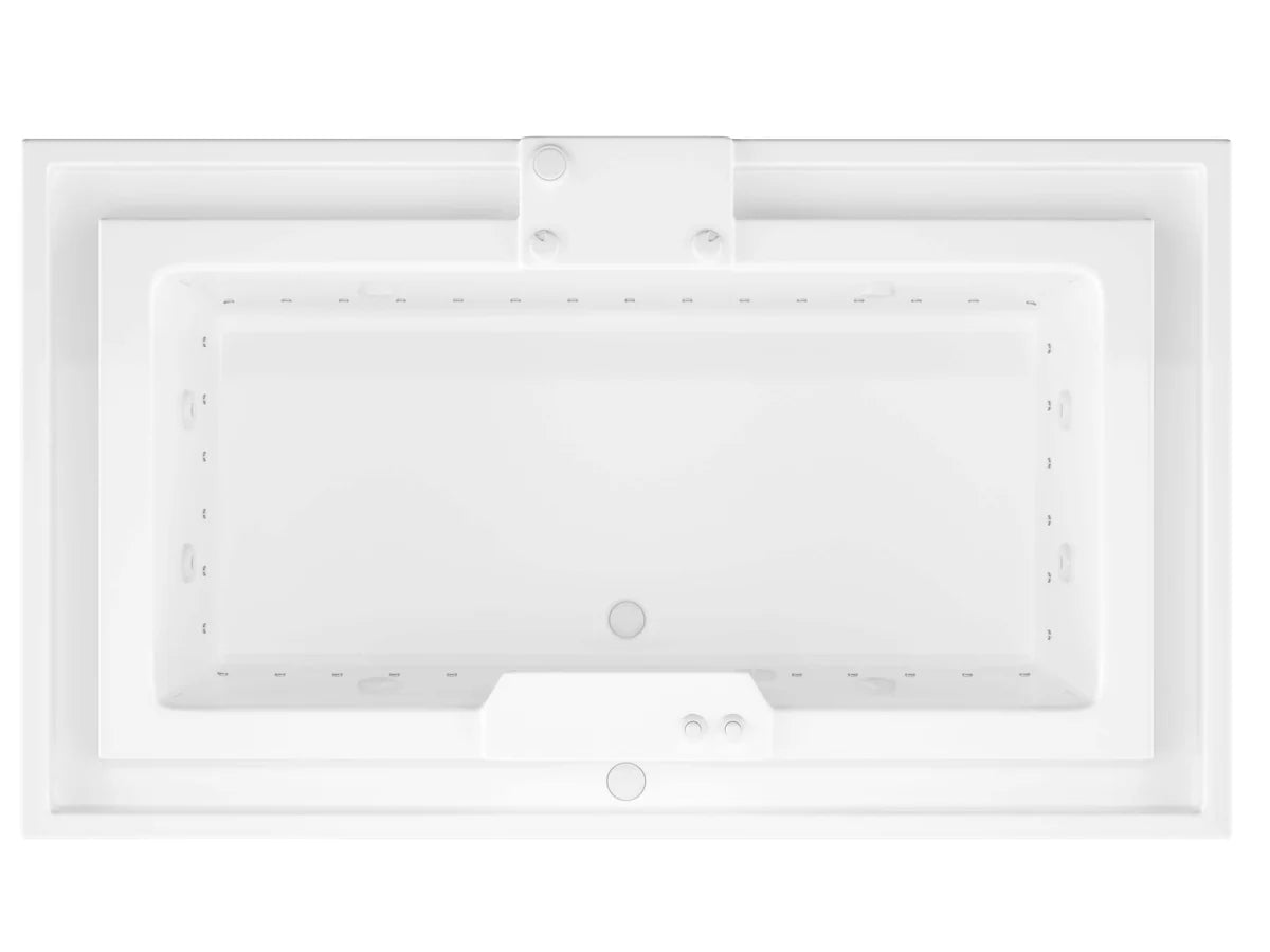 Opal 78 in. x 46 in. Rectangular Whirlpool and Air Bathtub with Center drain and VS Jets and Aroma in Glossy White