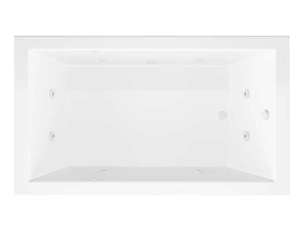 Venetian 32 x 72 Rectangular Whirlpool Jetted Bathtub with Reversible Drain