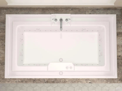 Opal 78 in. x 46 in. Rectangular Whirlpool and Air Bathtub with Center drain and VS Jets and Aroma in Glossy White