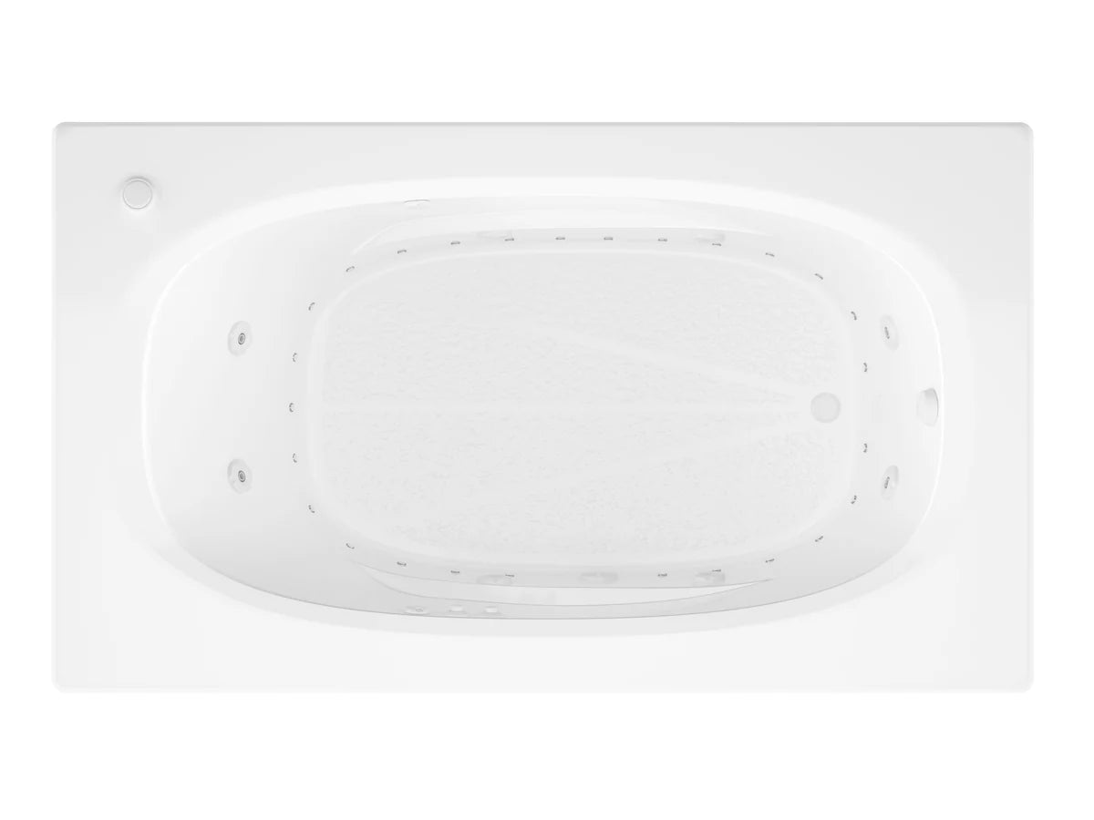Polaris 36 x 72 Rectangular Air & Whirlpool Jetted Bathtub with Reversible Drain