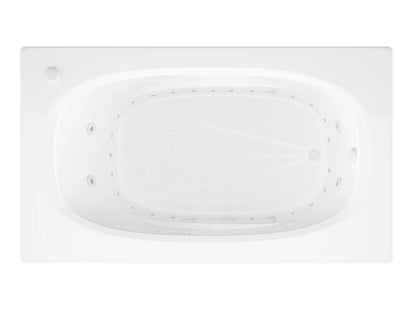 Polaris 36 x 72 Rectangular Air & Whirlpool Jetted Bathtub with Reversible Drain