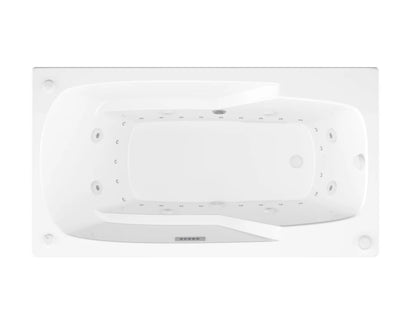 Eros 32 x 60 Rectangular Air and Whirlpool Jetted Bathtub in White with Reversible Drain