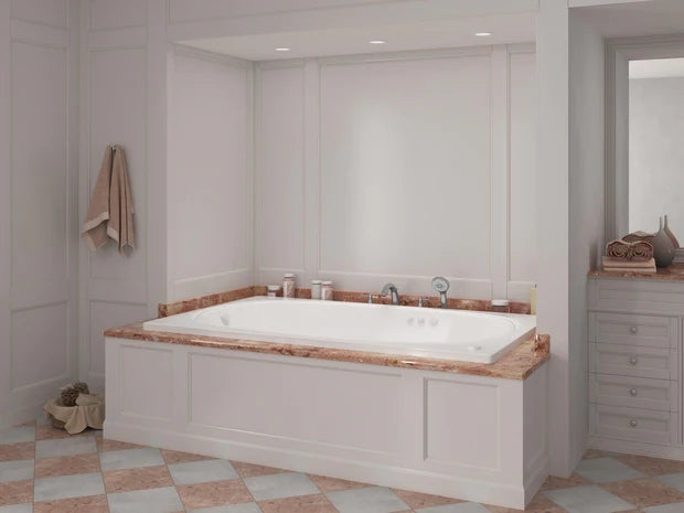 Charleston 48 x 72 Rectangular Air & Whirlpool Jetted Bathtub with Reversible Drain
