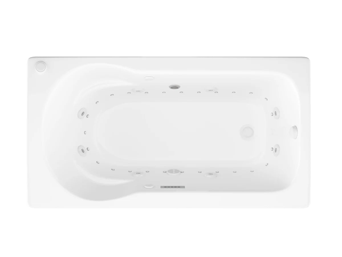 Zepher  32 in. x 60 in. Air and Whirlpool Jetted Bathtub in White with Reversible Drain