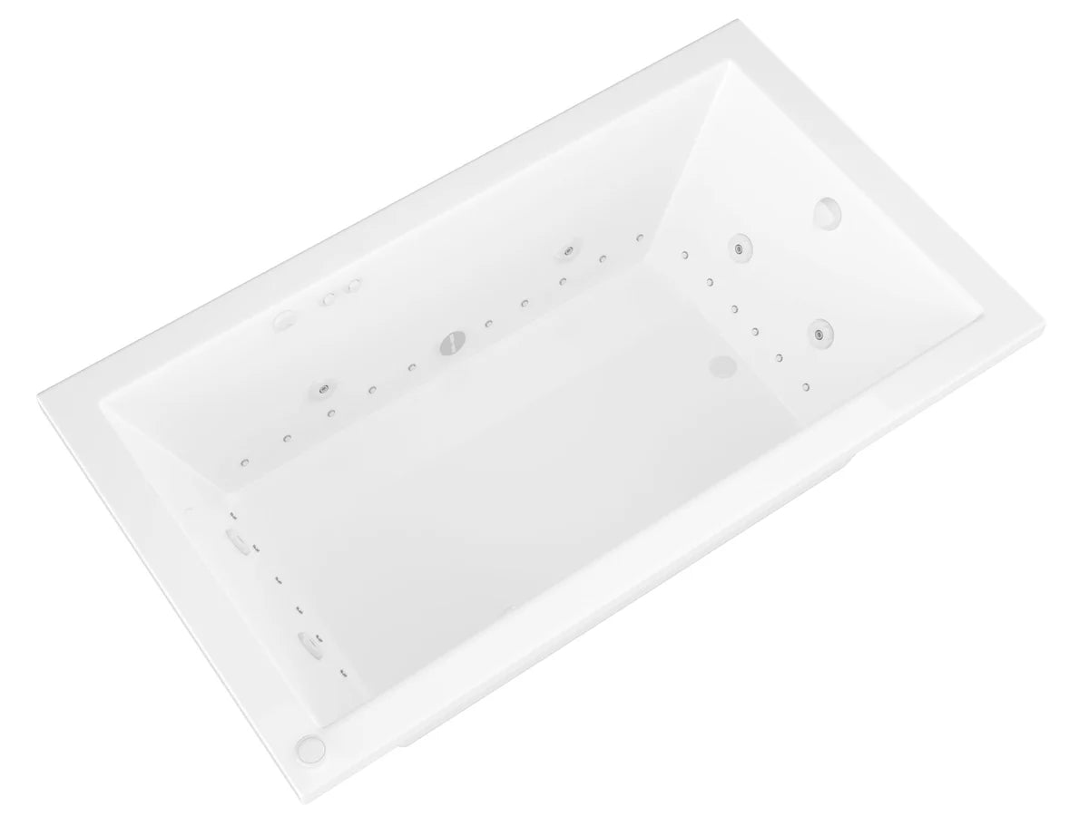 Sapphire 66 in. x 36 in. Rectangular Whirlpool and Air Bathtub with Left Drain and VS Jets and Aroma in Glossy White