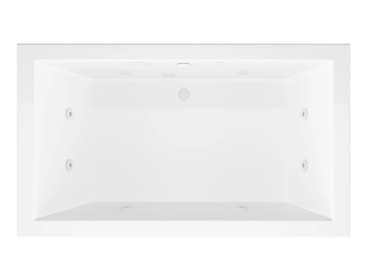 Venetian 42 x 72 Rectangular Whirlpool Jetted Bathtub with Reversible Drain