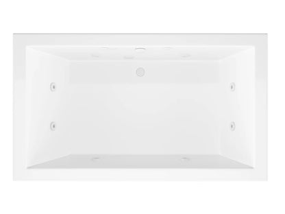 Venetian 42 x 72 Rectangular Whirlpool Jetted Bathtub with Reversible Drain